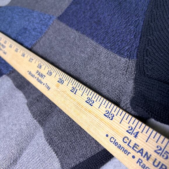 Dockers Crew Neck Sweater Mens XL Colorblock Navy Gray 100% Cotton Grandpacore - Picture 4 of 5